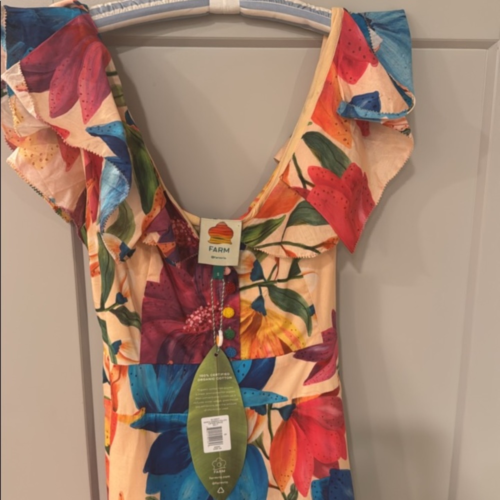 Farm Rio Floral- New w/ Tags- Multicolor Women's Dress - Picture 4 of 7